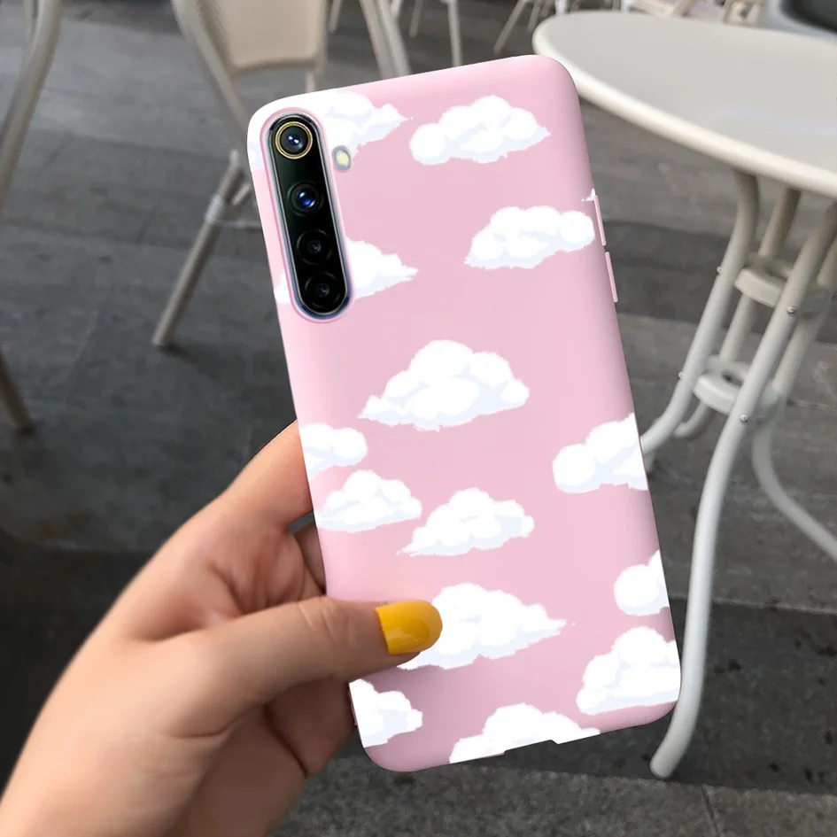 mobile pouch waterproof For Realme 6 6 Pro Case Cute Milk Cow Flower Patterns Soft Back Cover For OPPO Realme 6 6S 6Pro RMX2061 Coque Funda Realme6 Capa iphone waterproof bag