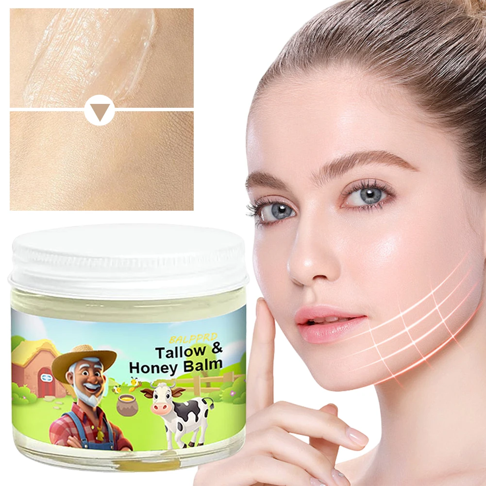 60ml Tallow Honey Balm Skin Face Moisturizer Skin Firming Increase Facial Elasticity Nourishing Smooth Face Cream Body Lotion