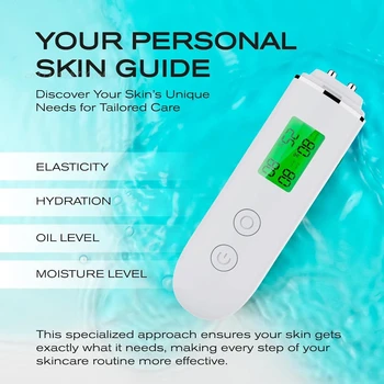 Analizzatore della Pelle, Tester Digitale dell'Umidità, Rilevatore di Olio Facciale, Analizzatore di Agenti Fluorescenti con Display LCD, Strumento per la Cura del Viso