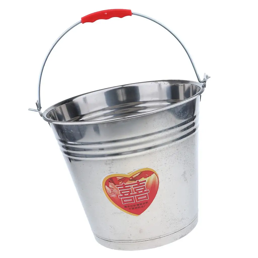 10L Stainless Steel Bucket Ice Bucket Ice Cube Tray Ice Bucket Champagne