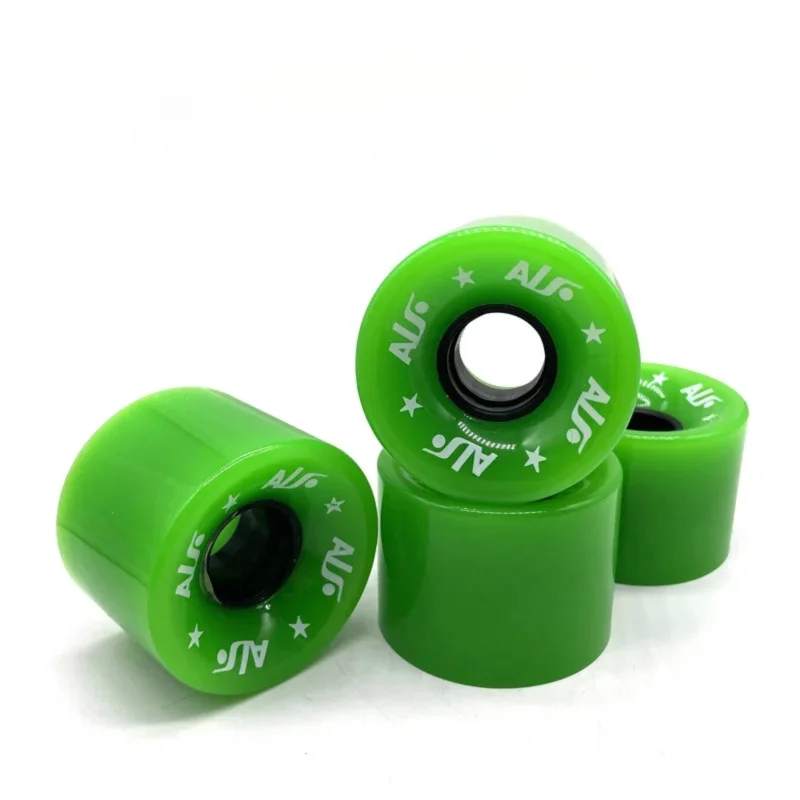 4Pcs 60*45mm 80A 스케이트보드 휠 베어링 도구 세트 도로, 거리, 더블 킥 스케이트보드용 고탄성 PU 크루징 휠