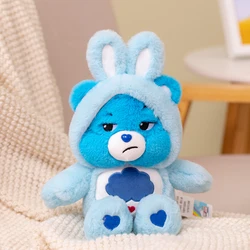 Care Bears Plush Toys with Rabbit Hat - Adorable Kawaii Stuffed Dolls for Girls and Boys, Perfect for Home and Car Décor (Angry)