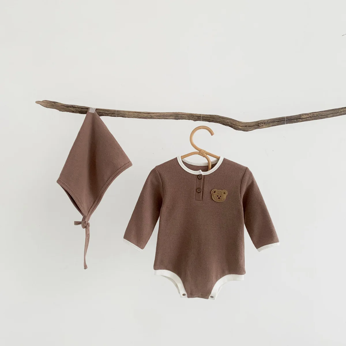 0-2 Years Old Baby Unisex Romper with Hat Autumn Baby Boys Girls Long Sleeved Bodysuit Cotton Newborn Baby Jumpsuit 5