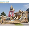 Commercial inflatable pirate ship slide castle air balloon with blower for children games 1