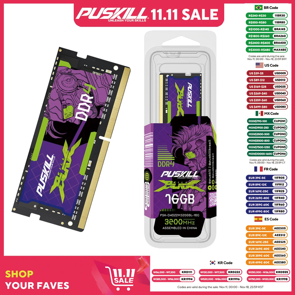 PUSKILL DDR4 SODIMM Laptop RAM – 4GB/8GB/16GB - Image 4