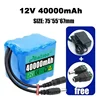Nwe Portable Super 12V Battery Rechargeable Lithium Ion Battery Pack Capacity DC 12.6v10Ah CCTV Cam Monitor+Charger 20Ah-50Ah 6
