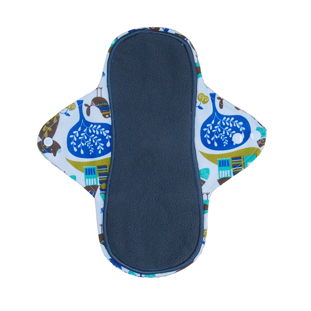 Bamboo Charcoal Menstrual Postpartum Reusable Panty Liner Daily Pads Period Relief Women Care Reusable Sanitary Cloth Pads