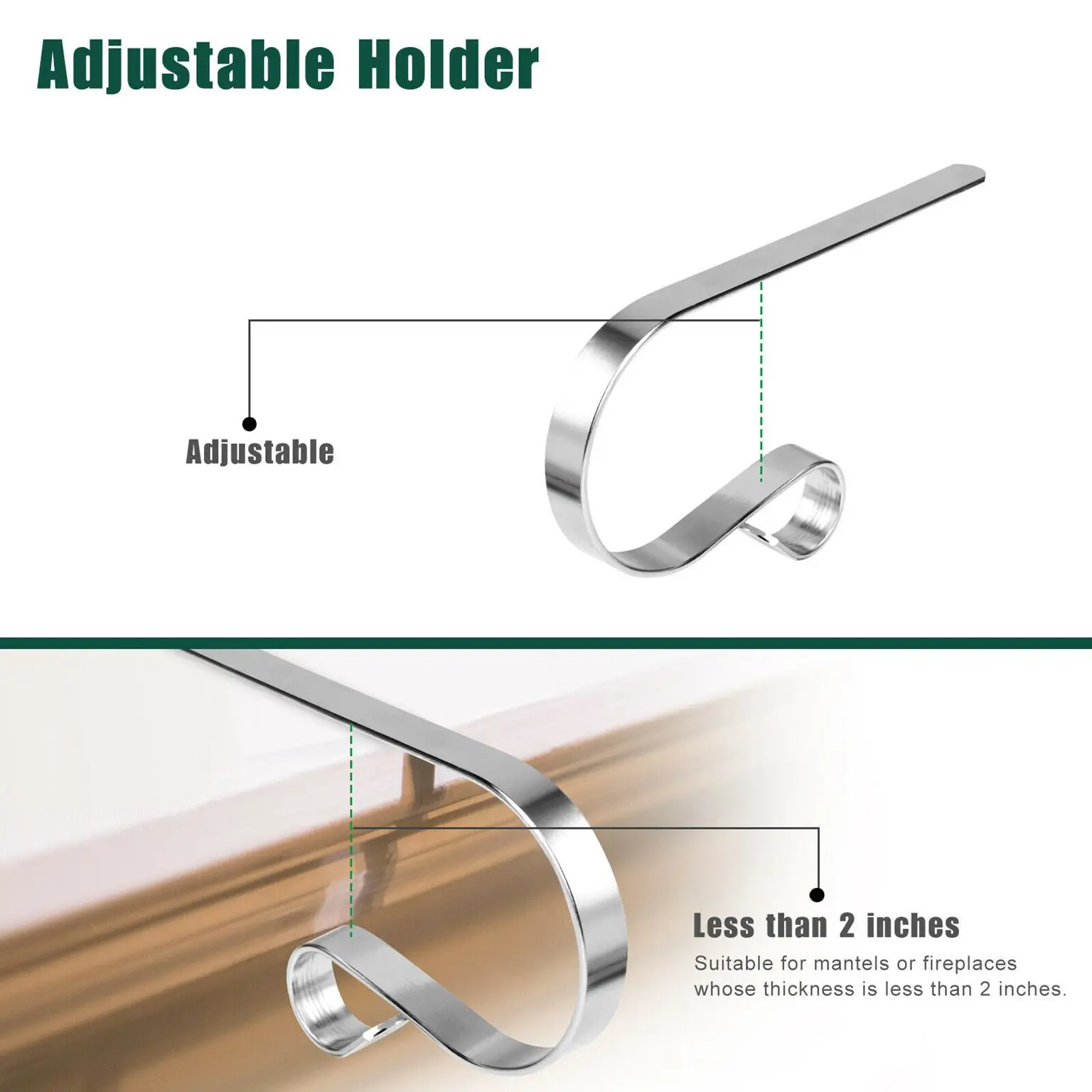 PULUZ 6 Stuks Kerstsokken Houder, Open Haardhangers Metalen Haken voor Het Ophangen... | bol