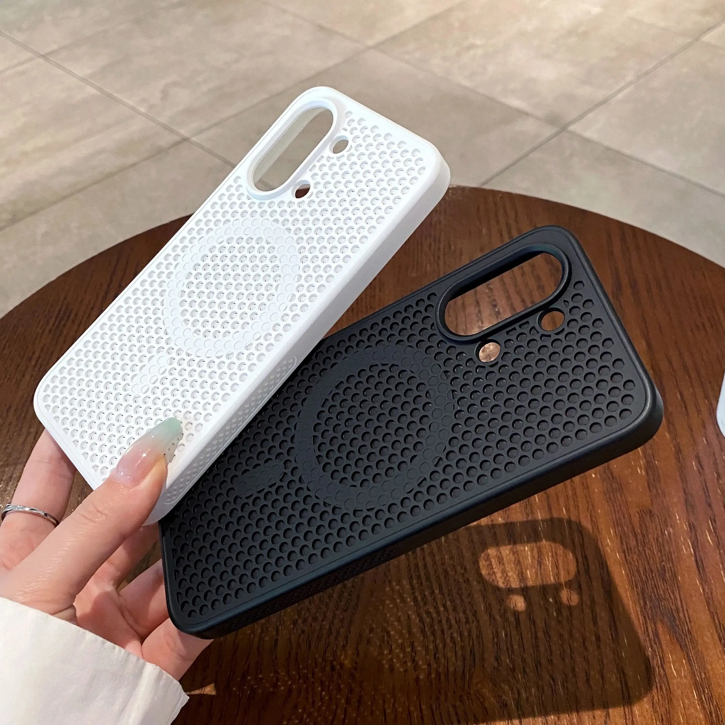 Enhanced Cooling Heat Dissipation Mesh Magnetic Case with Breathable Hard Cover