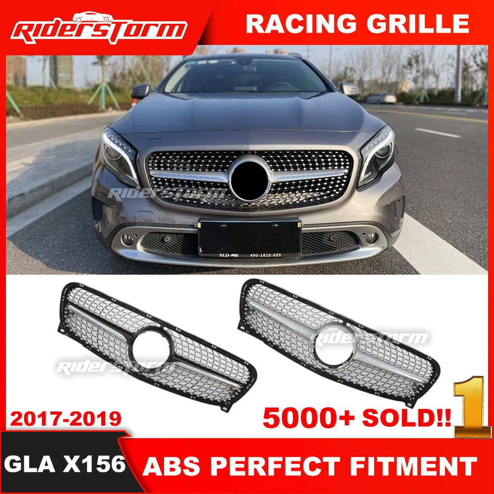 

Year 2014-2016 X156 Diamond grill fit For GLA class Grill X156 Diamond Front Grille for mecede GLA180 GLA200 GLA250 Diamond Grid