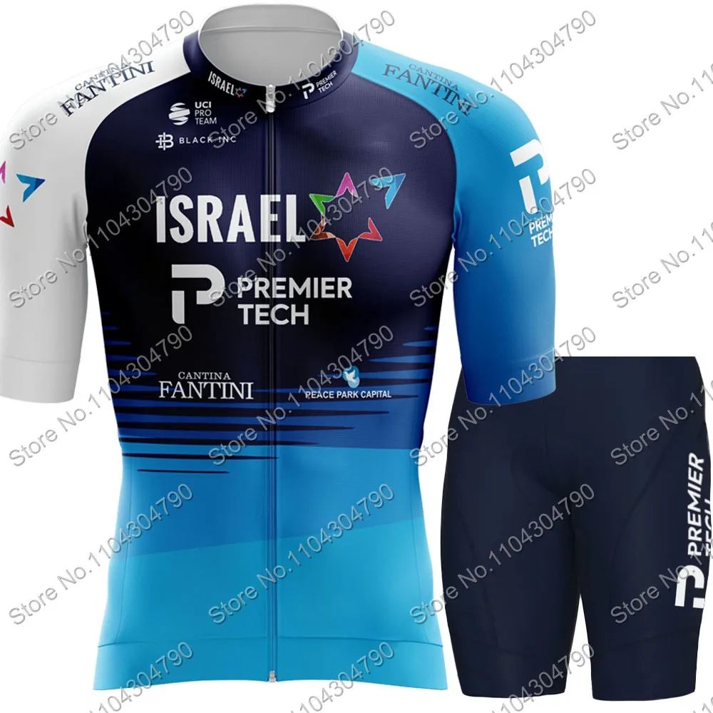 Team Israel Cycling Jersey Short Sleeve Set Men IPT Cycling Clothing Summer Road Bike Shirts Suit Bicycle Bib Shorts MTB