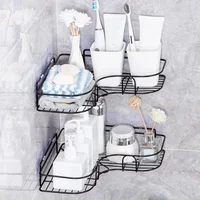 Hole-Free Bathroom Storage Rack Toilet Toilet Wall-Mounted Tripod Bathroom Sink Wall Storage Rack 1
