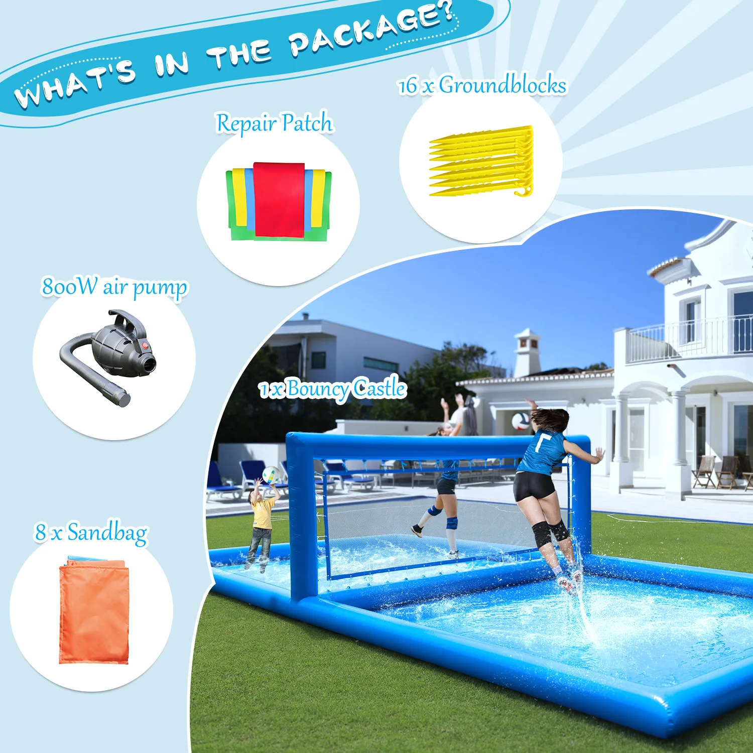 33ft Inflatable Volleyball Court 5