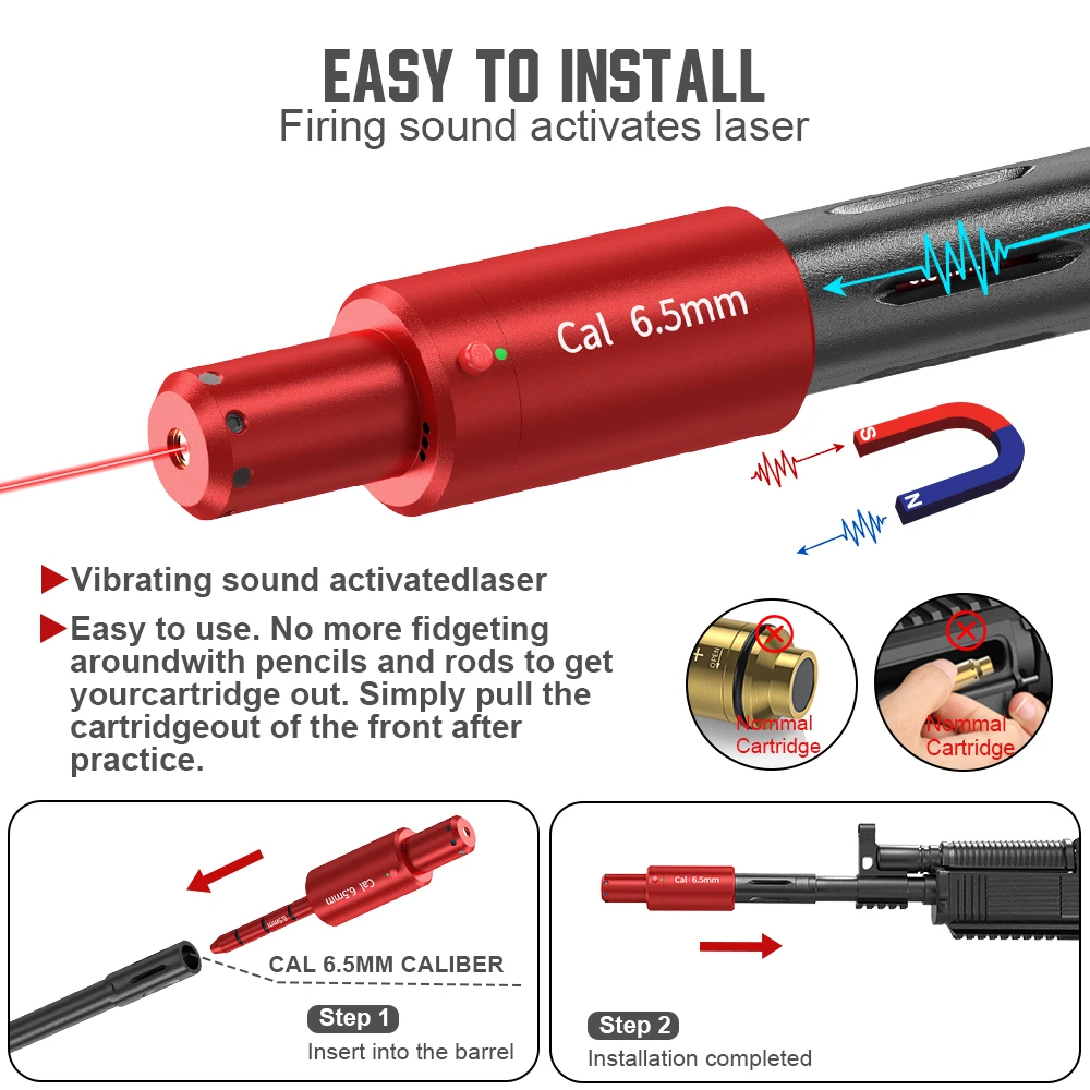 6.5MM multifunctional magnetic red green light trainer, dual-use for training and calibration