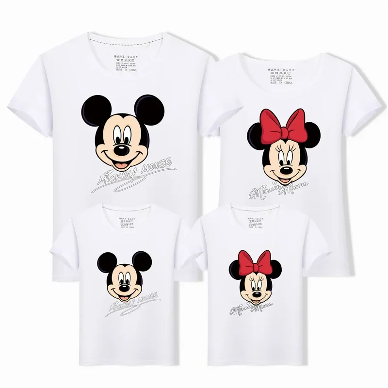 Children Tshirts children tshirts Summer Family Matching Outfit Mickey Minnie Mouse Mommy Daddy Kid Son Daughter Baby T-Shirt Family Look Clothes Children Top Tee