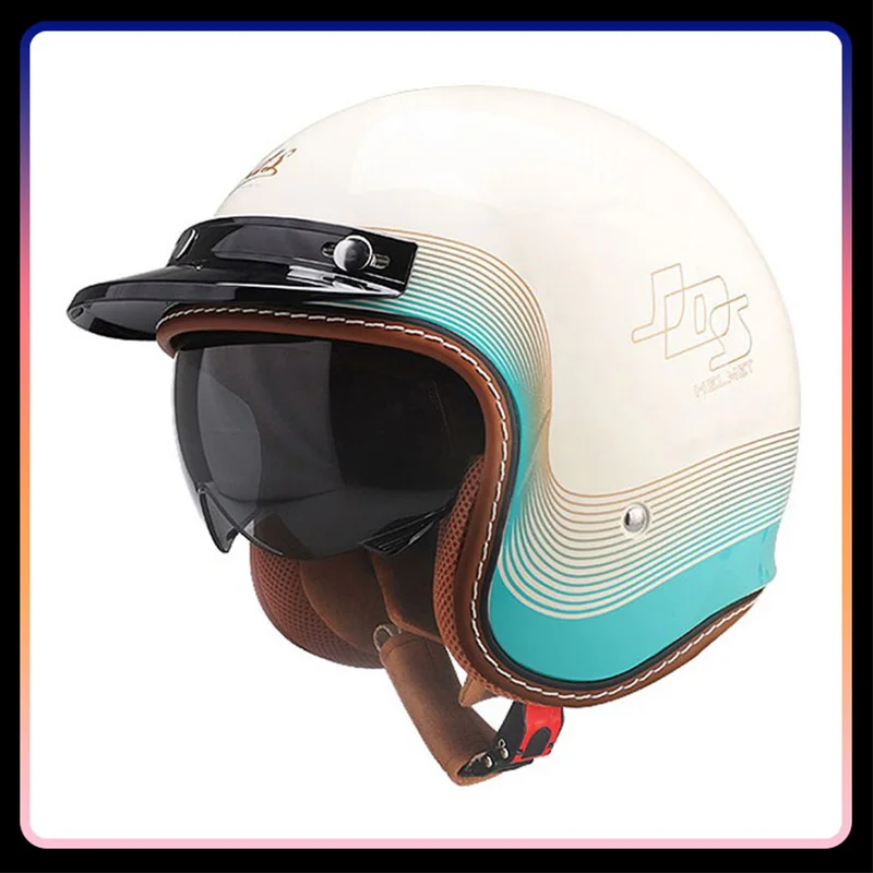 

Винтажный шлем с открытым лицом в горошек в стиле ретро 3/4 шлемы для мотоцикла мужские всесезонные Cascos Защитная Кепка из АБС-пластика