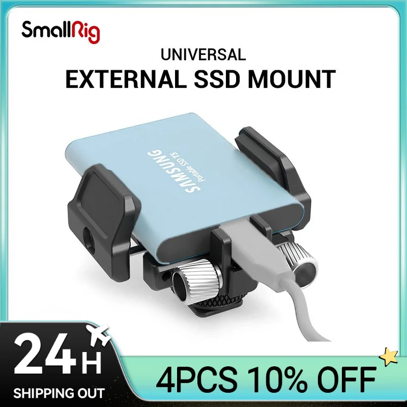 

Универсальный держатель SmallRig SSD для внешнего SSD, например для Samsung T5 SSD, для Angelbird SSD2go pt, Glyph Atom SSD 2343