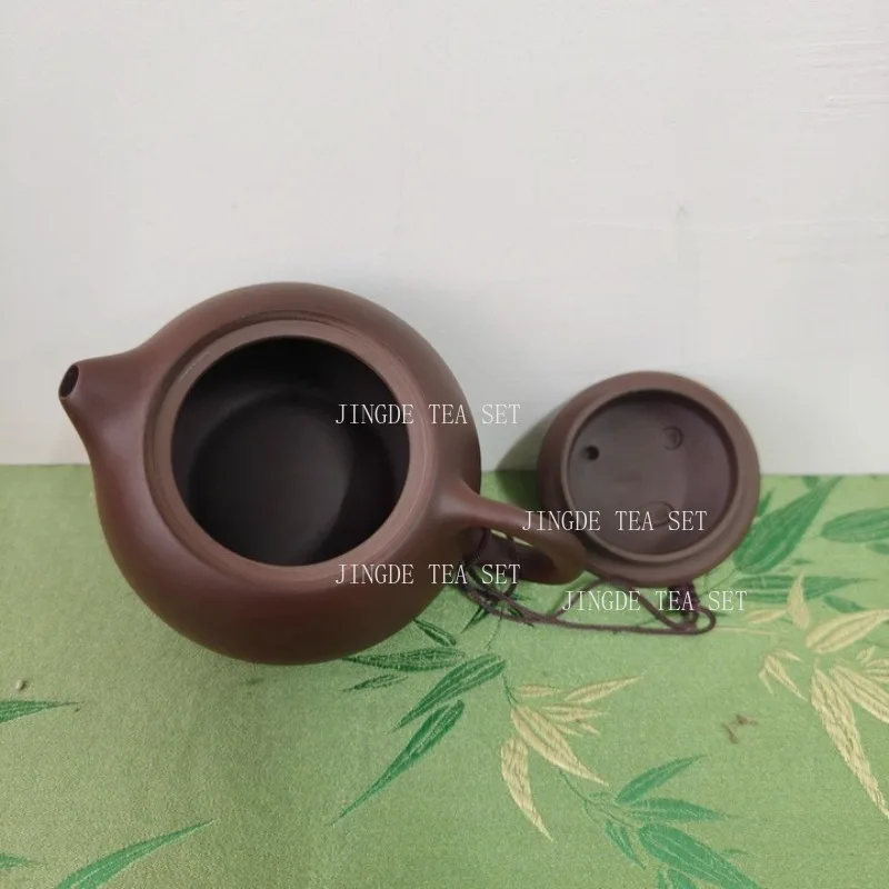 1PCS Yixing handmade purple clay teapot for home use raw ore purple clay ball hole Western style teapot zisha tea pot