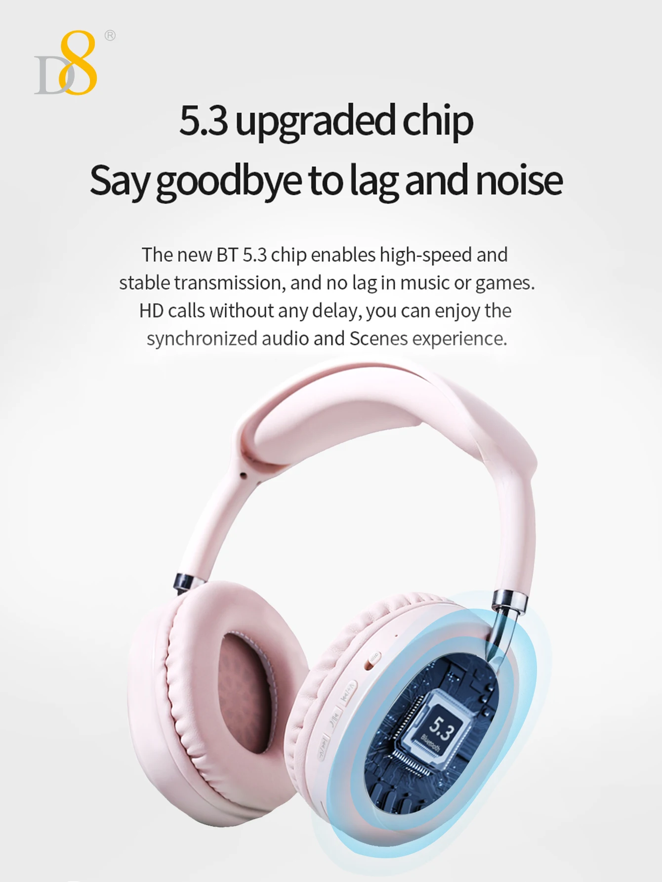 Stealth Over-Ear Headphones – Wireless & Wired Bluetooth Headset with Built-In Microphone, Micro SD Card Slot & 40H Long Playtime 2