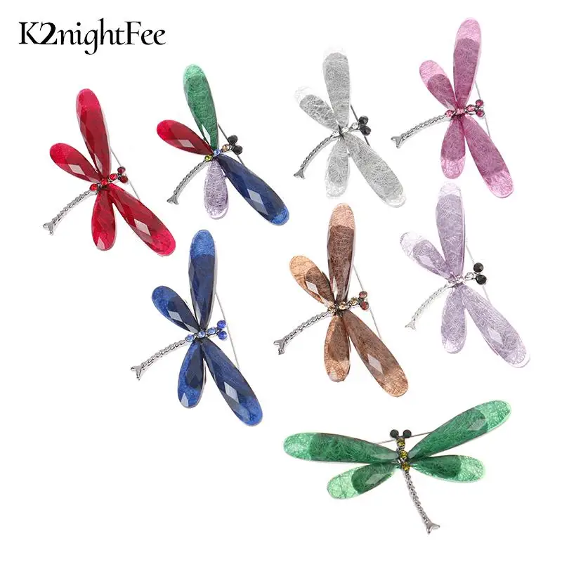 1Pc Fashion Dragonfly Brooches Pins Women Insect Weddings Office Brooch Pins Jewelry Brooches