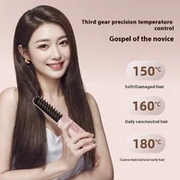 Portable heating comb straightener Charging Negative Ion Hair Comb Wet Dry Dual-purpose Straight Hair Comb 1