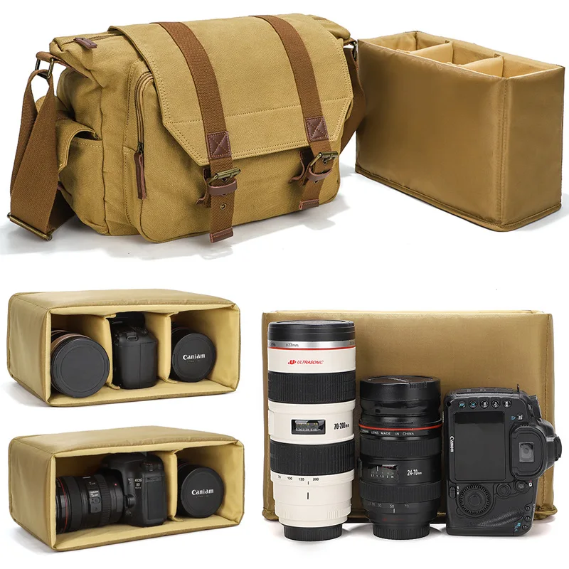 SLR camera photography bag outdoor casual canvas shoulder diagonal