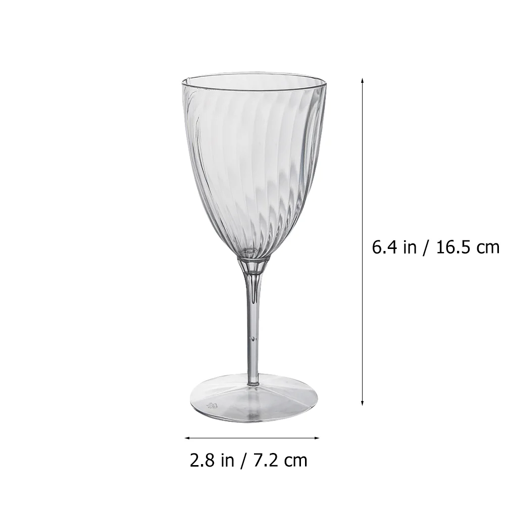 Red Glasses Disposable Plastic Flutes Cocktail Goblet Drinking Wedding Party Bar