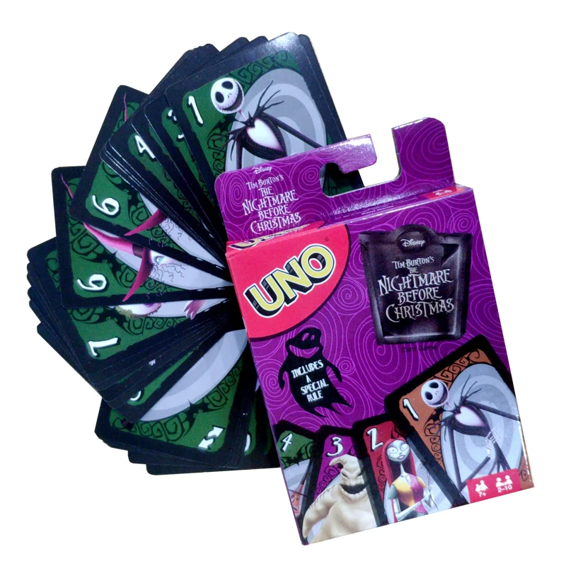 Board Games Disney Cartoon Nightmare Before Christmas UNO Skeleton Skull Playing Cards Table Game Toys Halloween Children Gifts 5 Board Games Disney Cartoon Nightmare Before Christmas UNO Skeleton Skull Playing Cards Table Game Toys Halloween Children Gifts 5