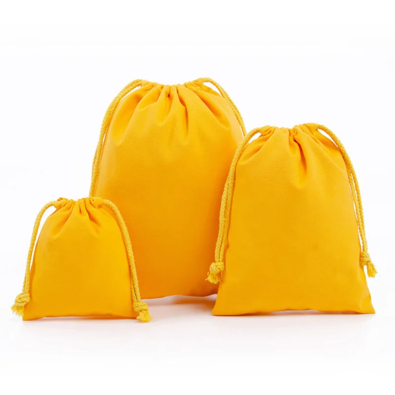 Cotton Drawstring Bags Fabric Storage Bag for Sundries Candy Jewelry Coins Keys Organizer Makeup Cosmetic Drawstring Gift Pocket 5