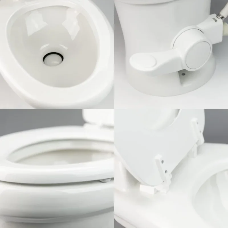 320 RV Toilet White 302320081 Standard Height Gravity Toilet Elongated Ceramic Bowl Flush with Foot Pedal For RVs,