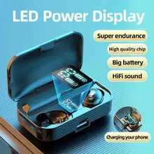 

New TWS Wireless Bluetooth Headset Long Battery Life Digital Display In-Ear Sports Noise Reduction Portable Power Bank