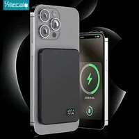 Xilecaly Ultra thin Alloy Powerbank Magnetic Power Bank Wireless Fast Charger For iPhone 16 15 13 14 Backup battery For Magsafe 1