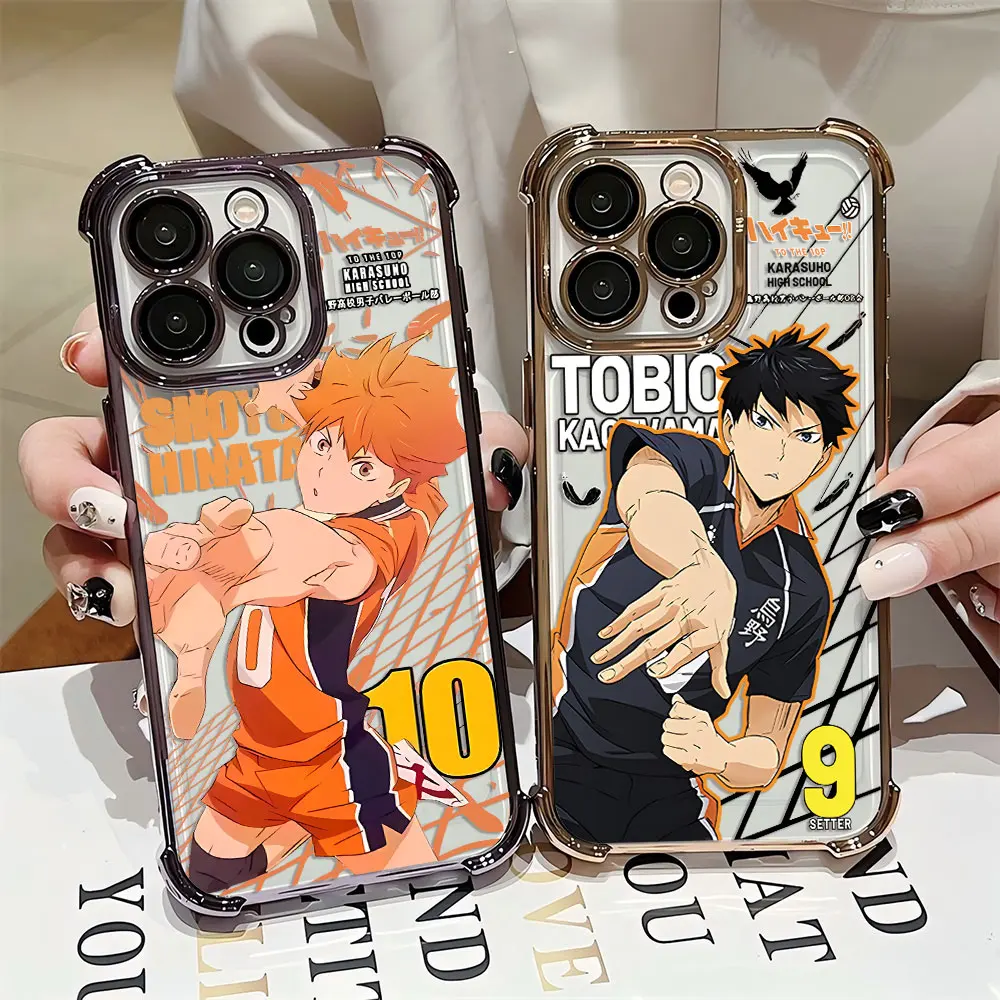 Premium Haikyuu Shoyo Hinata Plating Anti-Fall Airbag Case
