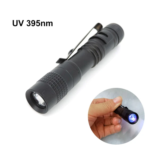Linterna UV Luz Ultravioleta 395NM Zoom Detector Manchas Marcador