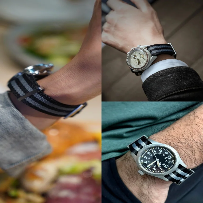 Deluxe Military-Style Nylon Strap with Triple Ring Buckle