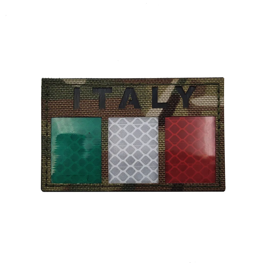 Italy Flag Patches Sicily Sardinia Sicilia Emblems Appliques Italian Shield Rubber/pvc Embroidered Badges
