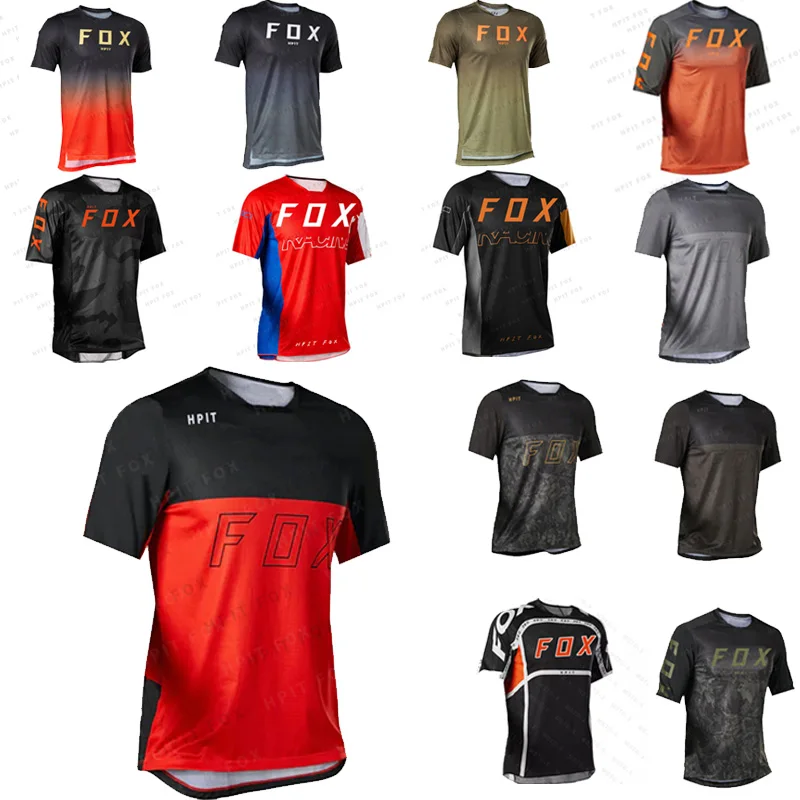 2024 Vendita Calda Hpit Fox-Moto Da Uomo Fuoristrada Estate Manica Corta Set, T-Shirt Mountain Bike Enduro, Mountain Bike, Bmx,