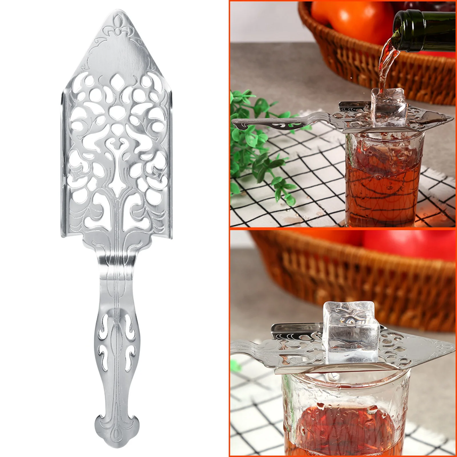 304 Stainless Steel Cocktail Glass Cup Drinking Filter Wormwood Spoon Absinthe Spoons Drinking Spoons cutlery set stainless steel cutlery set