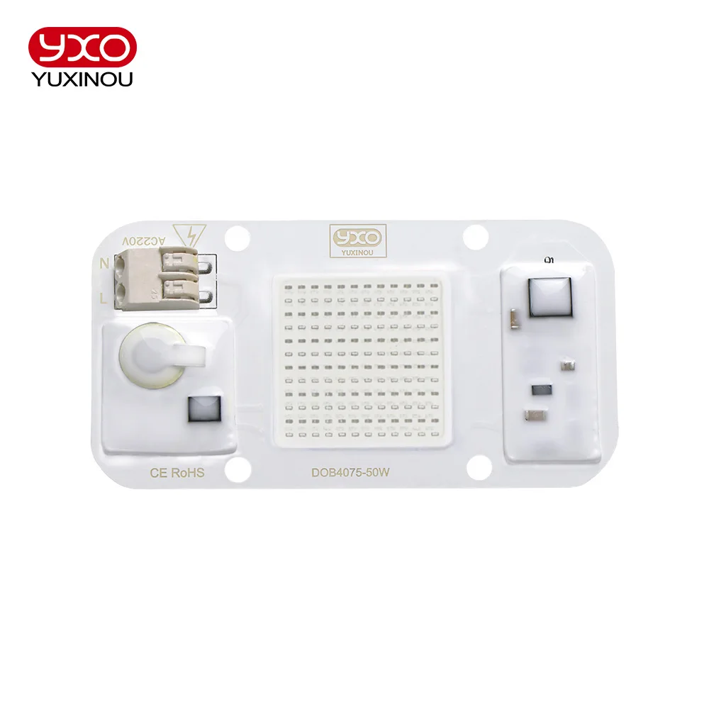 220V 50W High Power UV Purple LED 395nm Ultraviolet Bulbs Lamp Chips Light Beads Diode LED phosphor lighting For Printer Curing black light bulbs uv curing lamp