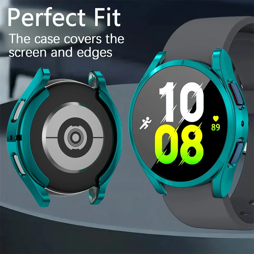 Premium TPU Protective Case with Full Cover Bumper and Screen Protector for Samsung Galaxy Smartwatches