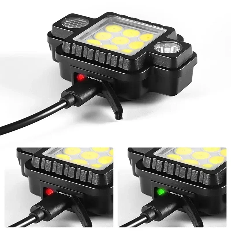 Head Flashlight Cob Headlamp Work Light Multifunctional COB+XPG Headlight Type-C Rechargeable Strong Light Head Torch Magnetic Work Lamp For Outdoor Camping Fishing