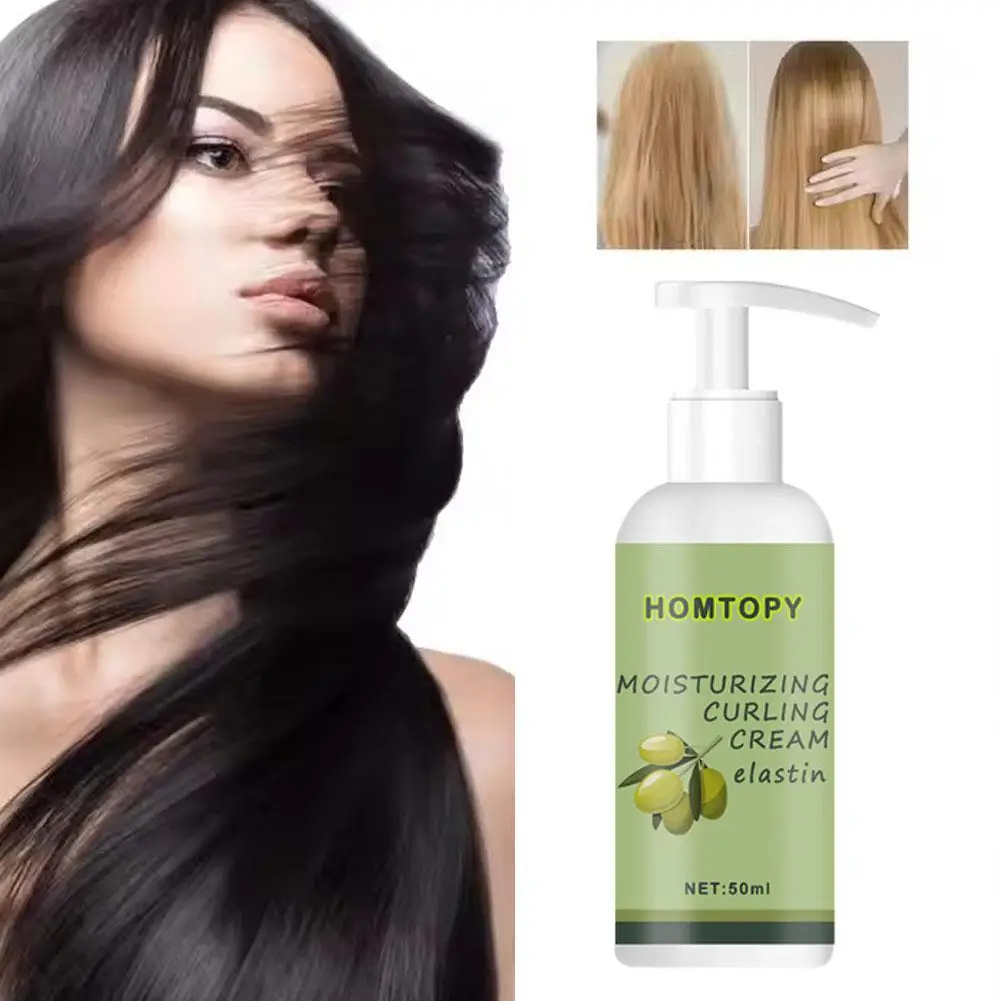 Hair Volumizing Cream Hair Conditioner Volume Lift Curly Elastin 50ml Nourishing Care Styling Defining Curl Cream U4R1