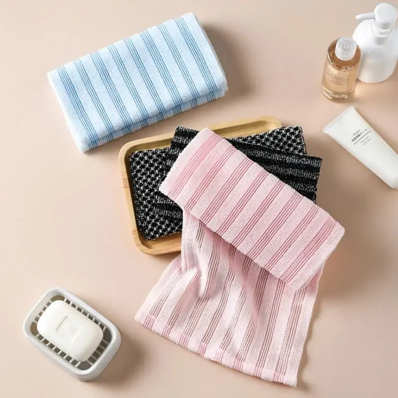 Silver-ion Exfoliating Bath Towel - Long Back Scrubber for Shower, Rich Lather Body Wash Cloth for Men & Women, Multi-Function