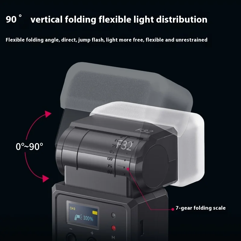 Ulanzi F32 Camera Flash Speedlite GN32 Wireless On-Camera Flash with TT-01 Trigger for Sony Canon Nikon Fuji Olympus