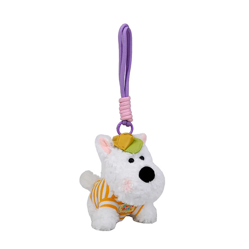 Creative Puppy Keychain Cute Small Dog Doll Plush Keychain For Bag Pendant Furry Puppy Stuffed Keys Accessories Toy Doll 6