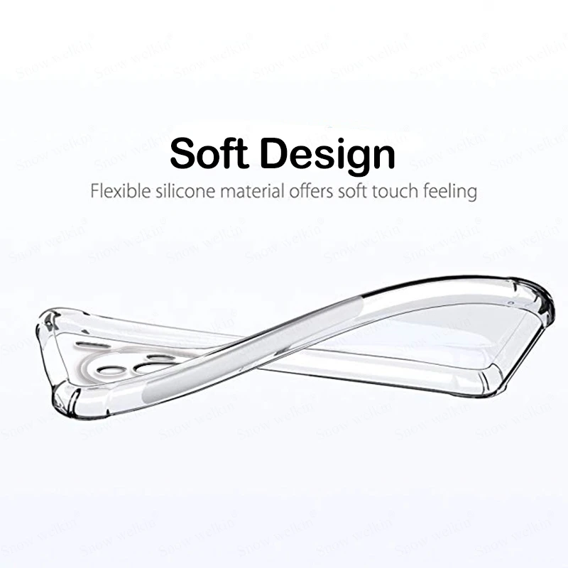Clear Soft TPU Shockproof Case with Airbag Buffers - Full Protection Back Cover