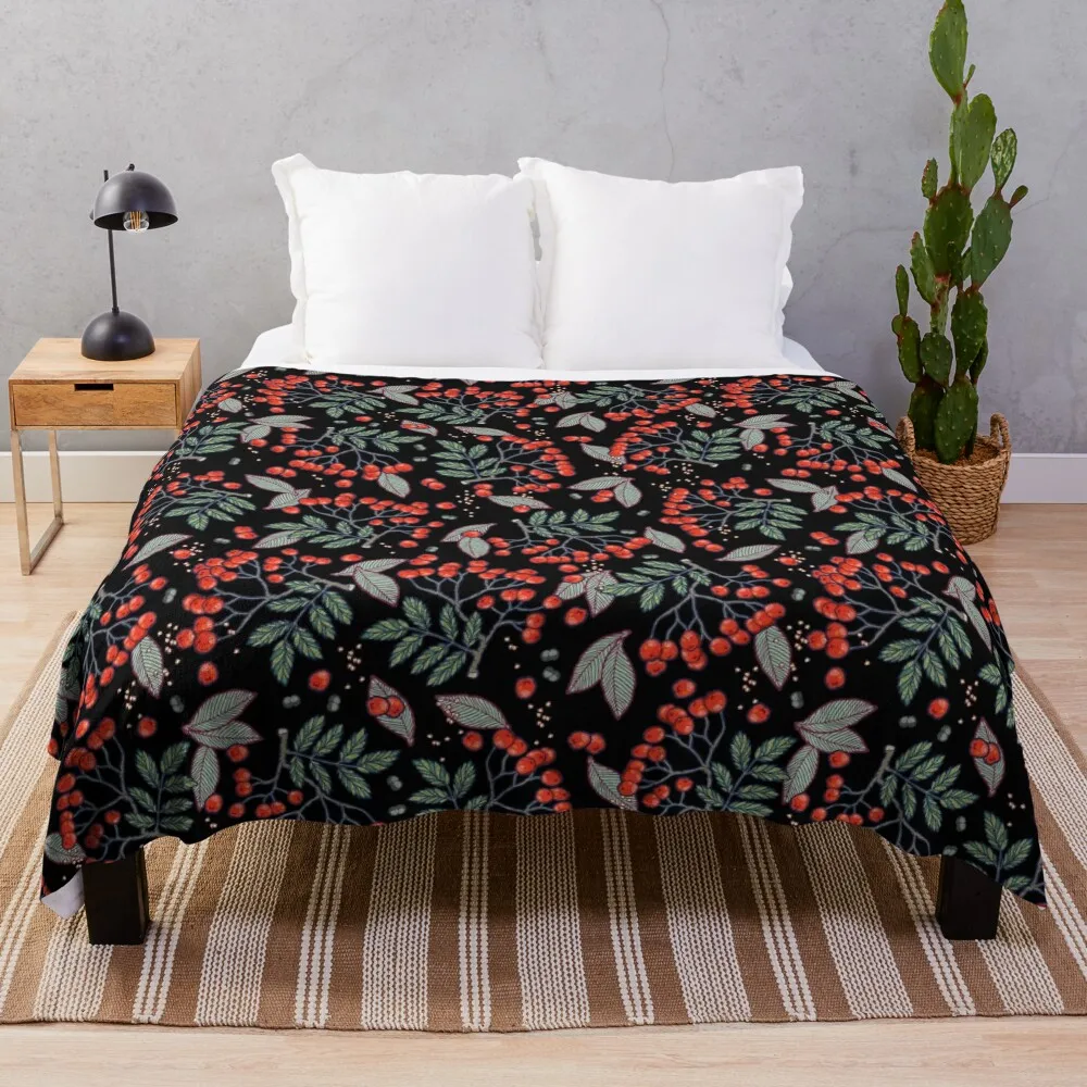 

Magic rowan Throw Blanket Luxury Designer Blanket Decorative Sofa Blanket