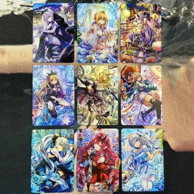

9Pcs/set Fate Altria Pendragon Rin Tohsaka Stay Night Anime Game Characters Classic Series Gauze Flash Collection Card Toys Gift