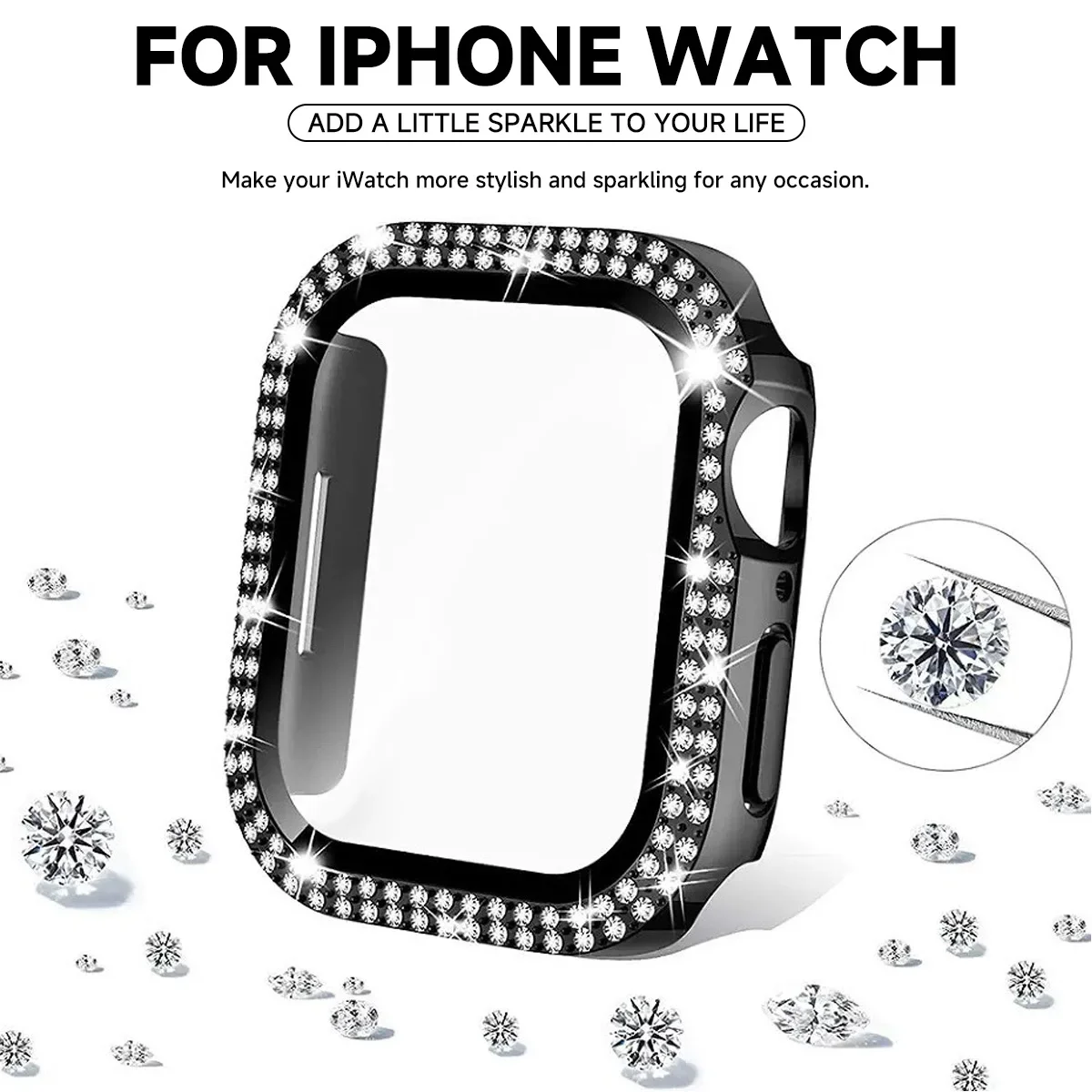 Bling Double Diamond Crystal Protective Bumper Case