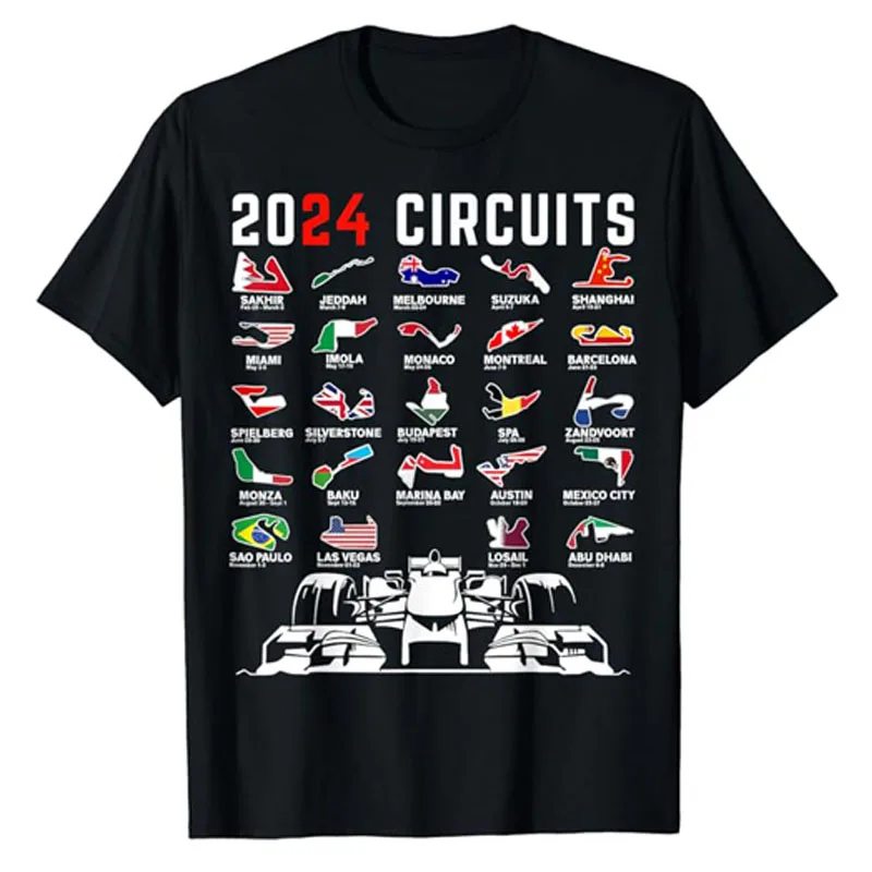 

2024 Formula Racing Track Formula Race Formula Car Fan T-Shirt Car Racer Graphic Outfits Men's Fashion Humor Funny Saying Tee